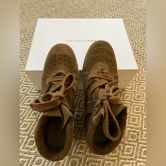 Isabel Marant Bobby Lace-Up Wedge Sneakers - Picture 5 of 14